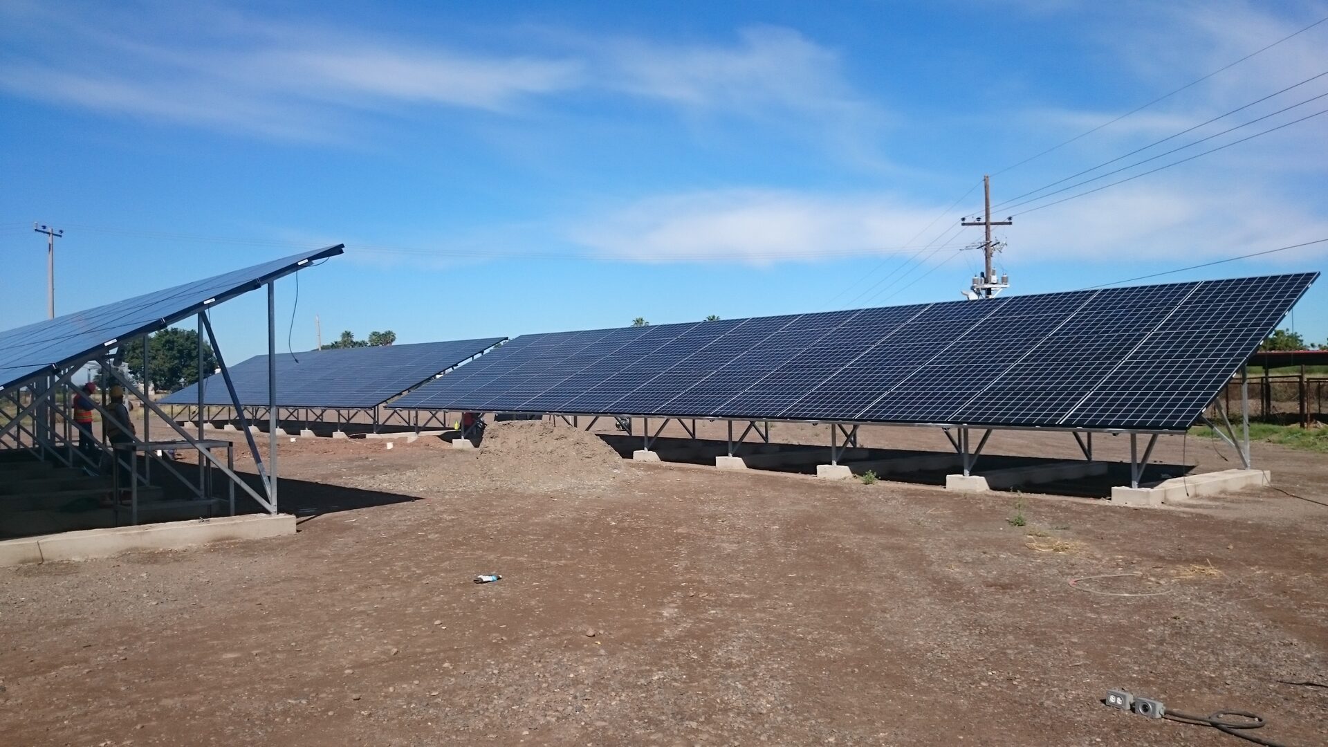 Planta solar en campo